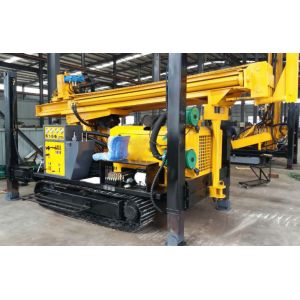 Hydraulic 180 Meters Deep Pneumatic 77kw Crawler Mounted Drill Rig For Deep
