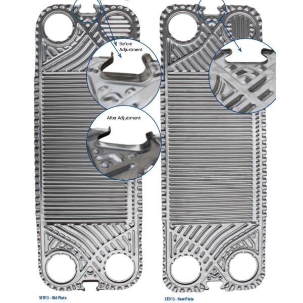 Titanium 0.5mm Thickness Plate Heat Exchanger Gaskets and Plates SFD13