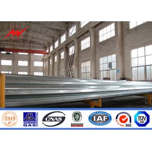 40ft Q345 Bitumen Electrical Power Pole For Power Transmission