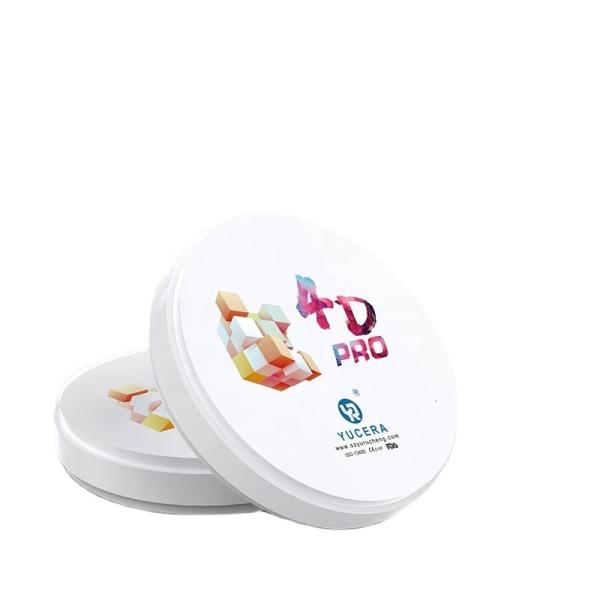 Quality Yucera 8 Layeries Dental Zirconia Block 4D Pro Multilayer for CADCAM Lab Materials Open System 43%-57% Strength 700-1200Mpa wholesale