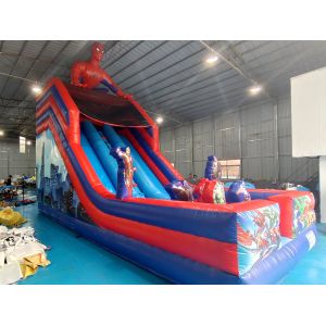 Manufacturer Inflatable Dry Slide Spiderman Inflatable Double Slides Castle