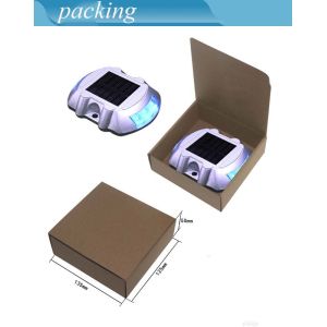 Solar Dock Lights 2-Pack White Aluminum Suitable for Marine Docks Working Temp