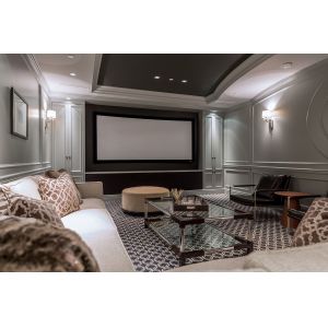 Home Cinema 150" Wall Mount Fixed Frame Projector Screen With HD Matte White