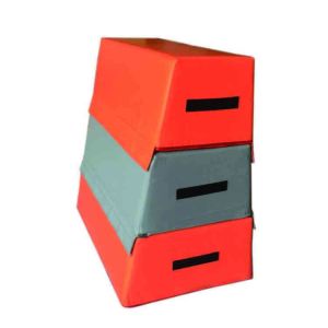 Non Toxic Gym Pommel Horse / Trapezoid Vaulting Box 120-110-90cm Size