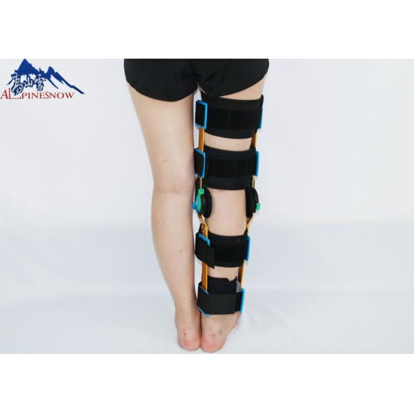 Medical SBR Material Adjustable Black Orthopedic Retainer Knee Braces Products Hinged