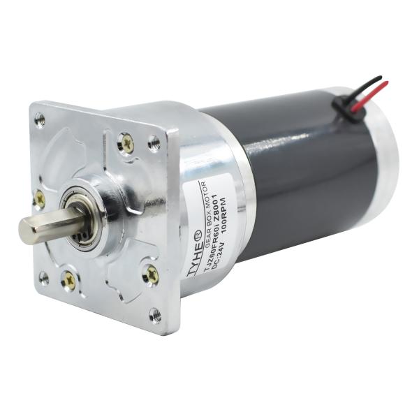 Silver Housing 60mm Diameter 70w Dc Brushed Type 12v 24v Variable Speed Gear Motor