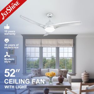 60±5W Silver Color 52" Ceiling Fan with Light and Remote Control within Your