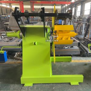 Color Steel Metal Sheet 3 Ton Manual Decoiler With Pressure Arm