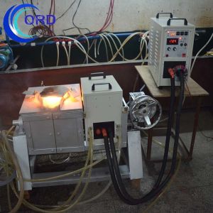 1-30KHz Induction Melting Automatic Hydraulic Steel Shell Furnace With 40KW