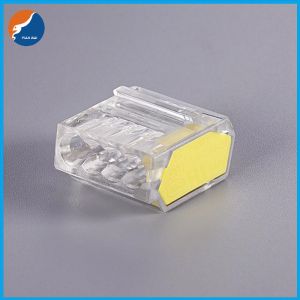 4 Pole Screw Less Lighting Wire Connector Terminal Block Push In Power Connector