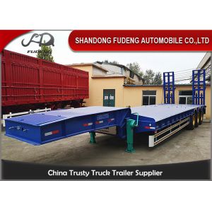 China 3 Axles 13M Excavator Transport Low Bed Semi Trailer on sale