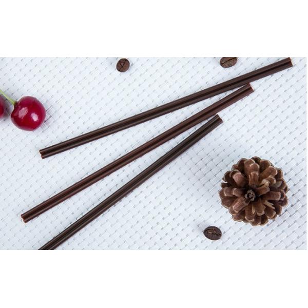 Quality Plastic Hot Beverage Straws Disposable Brown Color Custom Made Eco - Friendly wholesale