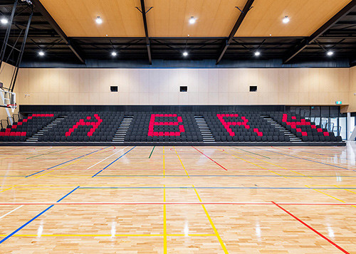 Wall Attached Telescopic Tribunes With Folding Plastic Seat / Folding Chair