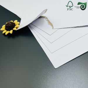 Sheets Of 1.2mm Thick White Double Sided Coated Duplex Board FSC Wrapping Paper