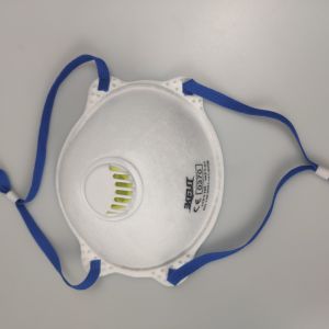 Head-Mounted Cup Shape Protective Face Mask With Breathing Valve