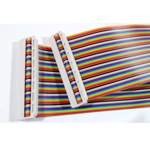 40 P color flat power ribbon cable with 2.54mm pitch idc flat electrical wire