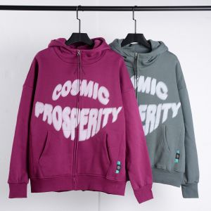 Unisex Custom 350gsm Sublimation Blank Hoodies Puff Printing Zip Up Hoodie