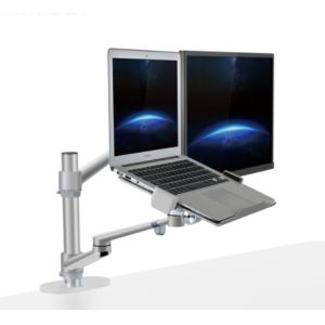 RoHS Adjustable Computer Monitor Bracket Anodized Casting Aluminium Process