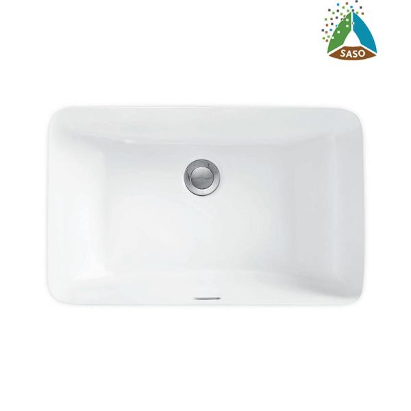 Quality SASO Sanitary Ware Under Counter Top Basin Rectangle Ceramic Glazed wholesale