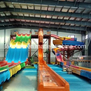 ISO9001 Outdoor Playground Amusement Park Fiberglass Pool Water Slide