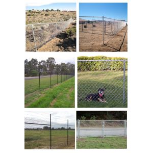 Heavy duty Black PVC coated Chain Link Panels 1.8m*15m*50mm*50mm*3.5mm