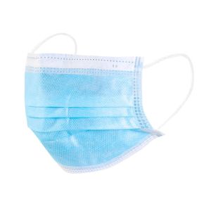 Breathable Disposable Blue Earloop Face Mask 3 Layer Filtration Reduce