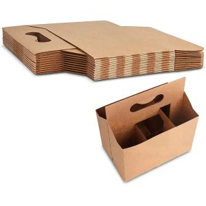 Custom Design Popular Wine Cardboard Folding Paper Bottle Carrier Beer And Beverages Box