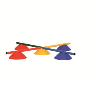 Tourtop Floral Custom Logo PE Agility Soccer Cones And Holder For Training Flat