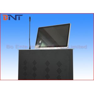 Ultra Thin Vertical LCD Monitor Lift With Motorized Separate Lifting Microphone