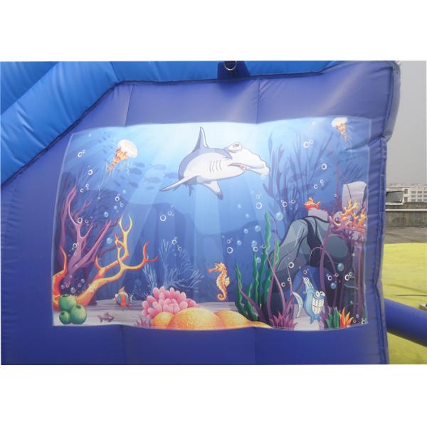 Three lines Inflatable Water Slide With Pool For Kids / Adults Inflatable Slide Park