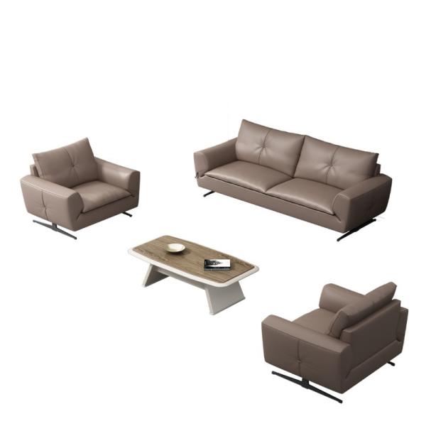 Office Furniture Gray Leather Modular Sectional Sofa Set for Office Collaboratio