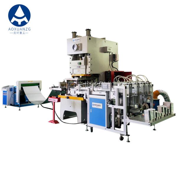 Quality Full Auto Alu Box Dish Tray Making Machine 3 Carvity With Pneumatic Punching wholesale
