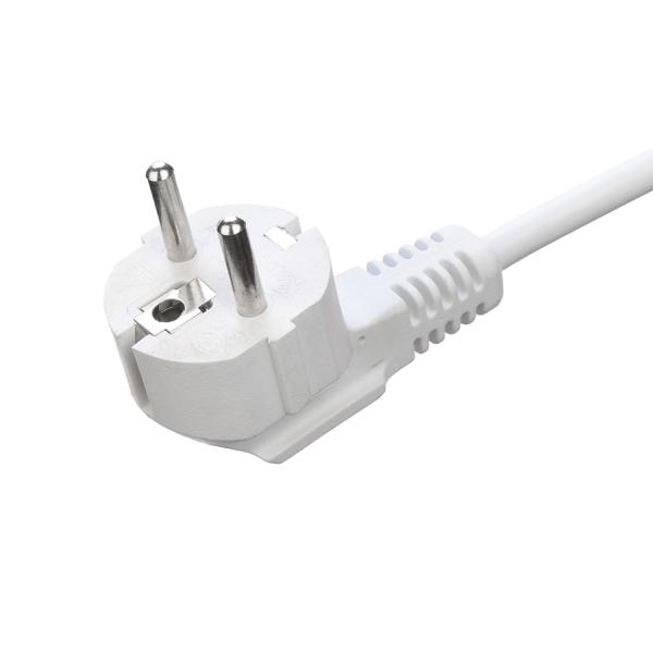 Waterproof Power Cable White VDE Plug Power Cord 1.5M Length or Customized for Home Appliances