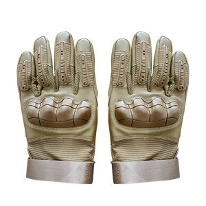 Breathable Khaki Full Finger Polyester Training Gloves for Customized Protection Safety