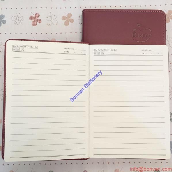 Quality A5 Custom Hardcover Embossed PU Leather Notebook with Lined Paper,pu notebook wholesale