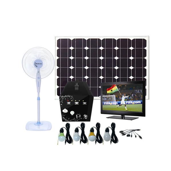 Quality Solar Home system with 4pcs LED bulbs and TV, 5w-50w mini solar power system DC system wholesale