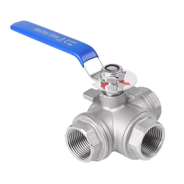 Quality Thread Connection Form DN8-DN65 Three Way Ball Valve with Female Thread Manufactured wholesale