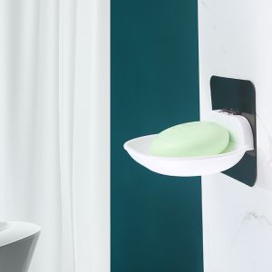 Irregularity Drain Water ABS PVC Plastic Soap Box Double Layer