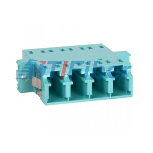 LC Multimode OM3 Aqua Duplex Plastic Fiber Optic To Ethernet Adapter for Test