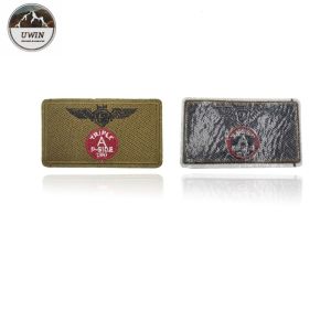 Army Green Custom Woven Patches / Iron On Uniform Patches Customized Logo