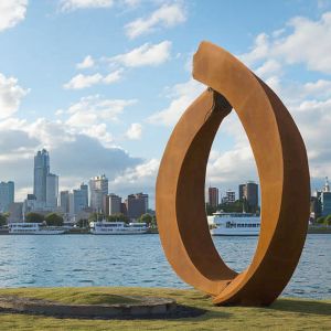 Custom Rust Decorative Metal Art Modern Garden Corten Steel Sculpture from