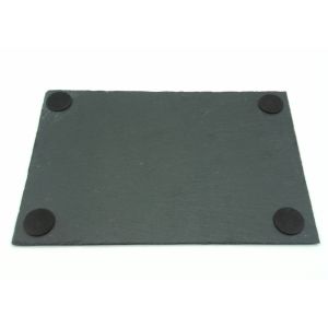 Rough Edges Slate Cheese Cutting Board Rectangular Shape 30cm x 20cm With Pads