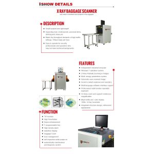 Security Checkpoints X Ray Baggage Scanner For Prison / Subway , 0.20m/S