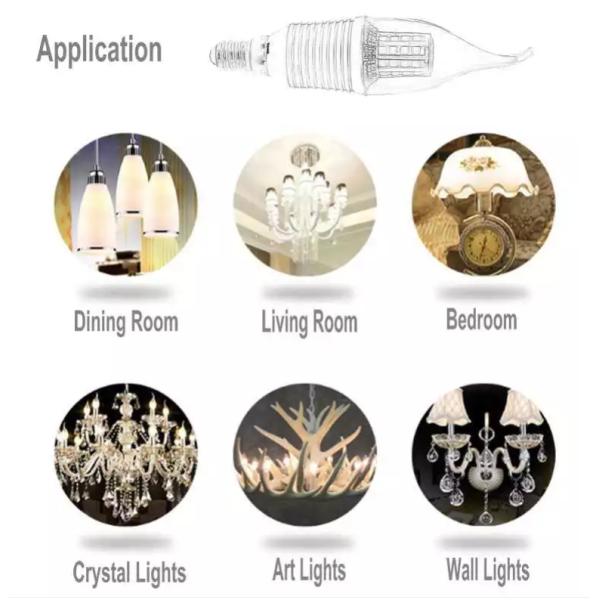 E14 E27 Warm White Led Candle bulb light in chandelier light with High Lumen 5w 7w 9w 12w Candelabra Led Bulb