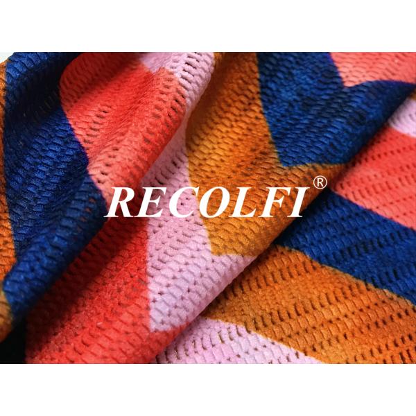 Interfiliere ShangHai Exhibitor Knitting 4 Way Textured Jacquard Circular Recycled Spandex Fabric Matalan Beachwear