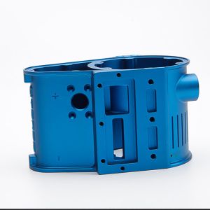 Customized CNC Machining Parts with Blue Anodizing and Custom Shapes