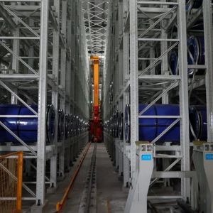 Electric Stacker Crane System Longevity Warehouse Stacker Crane Pallet Lift