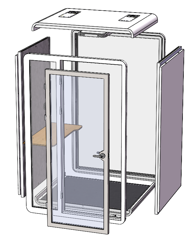 Soundproof Booth and Meeting Pod with 1 Year Warranty 110-240V Voltage and LED