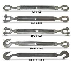 ISO 0.25 X 4" Galvanized Heavy Duty Turnbuckle