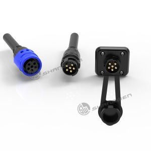 M19 Female Electrical Plug Connector IP67 6 Pin Waterproof Connector Industrial